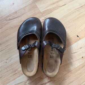 Birkenstock Kids Dark Brown Slippers